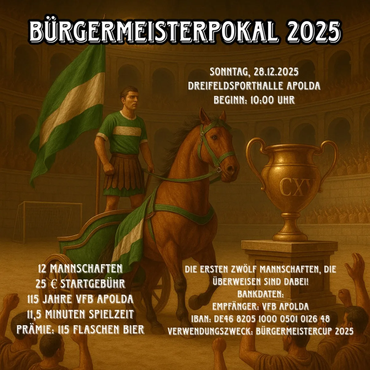 Der Bürgermeisterpokal der Stadt Apolda 2025 – Die Spiele der Gladiatoren