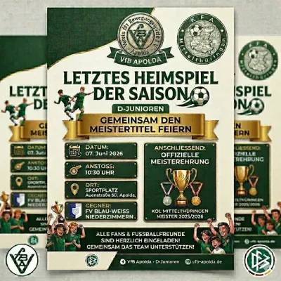 (D) Einladung zum Saisonfinale und zur Meisterehrung der D-Junioren